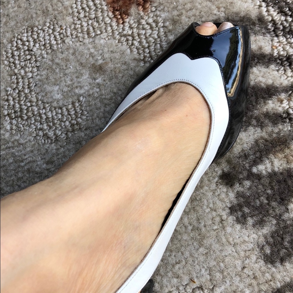 Bruno Magli Open Toe Leather Sling Back